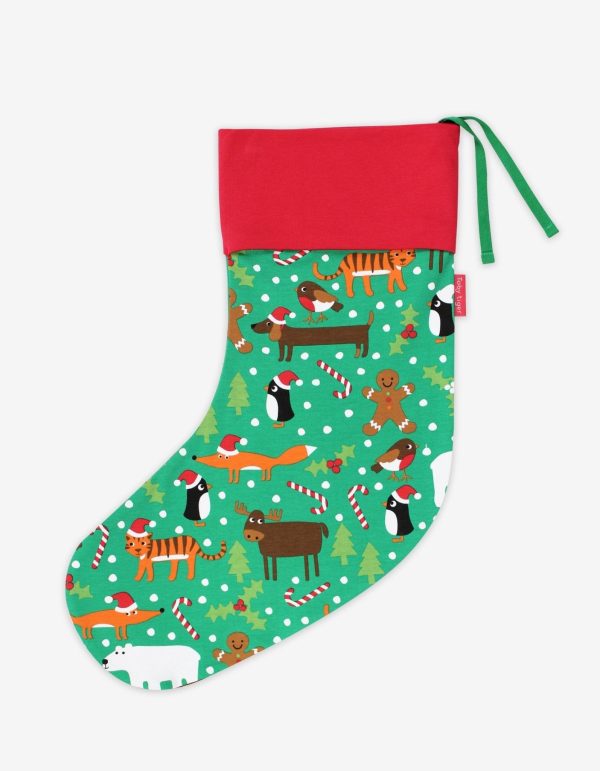 Organic Christmas Print Stocking