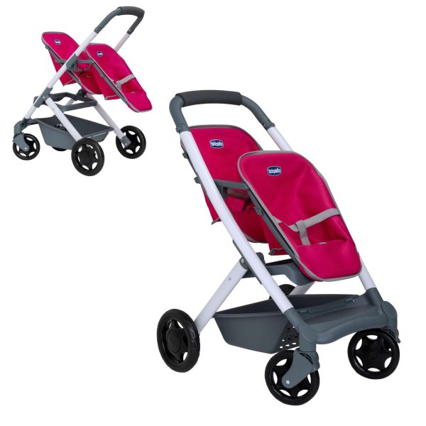 Chicco Junior Lala Twin Dolls Pushchair | Pink Dolls Stroller