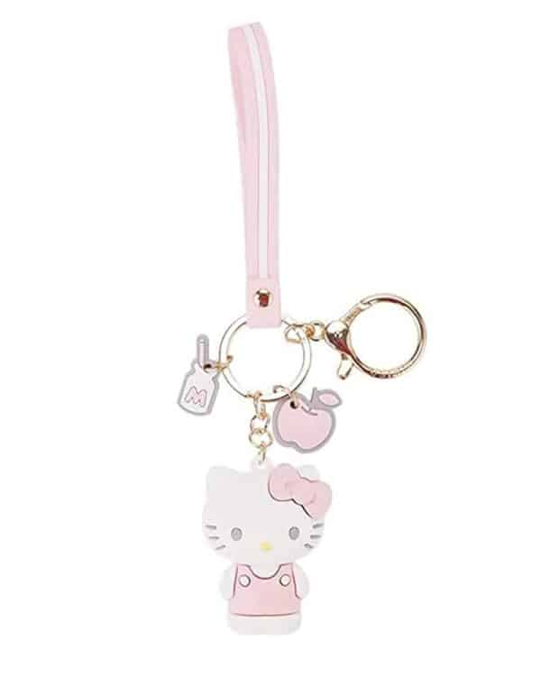 PaPiJoJo Cute Keychain Kawaii Anime Keychain, Hello Kitty, My Melody,Kuromi,Keroppi, Badtz-Maru, Cinnamoroll, Pompompurin