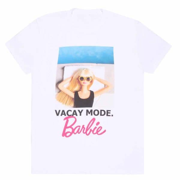 Heroes Inc Barbie T-Shirt | White Barbie Tshirt | Black 100% Cotton Tee | Official Barbie Merchandise