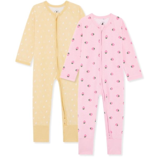 Bramble & Bear (1 & 2-Pack Toddler & Baby Sleepsuits for Boys & Girls | 100% Organic Cotton, Super Soft Baby Sleepwear | Full Zip Sleepsuits with Easy Accessibility | Stretch Fit, Footless Sleepsuits