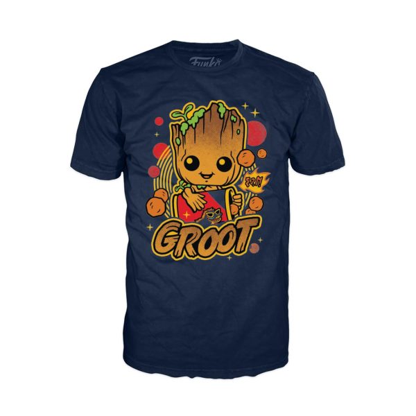 Funko Boxed Tee: Groot Shorts - Groot - (S) - T-Shirt - Clothes - Gift Idea - Short Sleeve Top for Adults Unisex Men and Women - Official Merchandise - Movies Fans