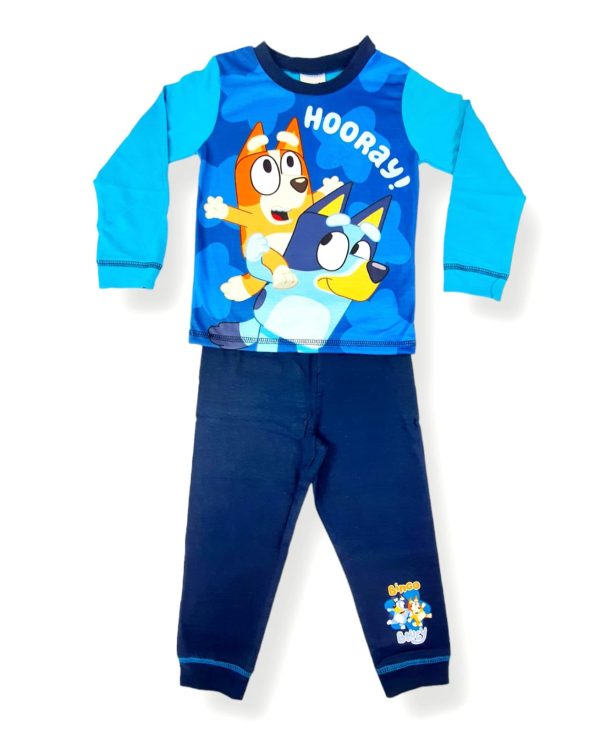 Boys Bluey and Bingo Long Sleeved Pyjamas PJ Boys Bluey Pyjamas, Kids and Bingo Pjs Set Long Pyjama Set Boy’s Long Sleeved Pyjamas Official Merchandise Character Nightwear Ages From 3-4 Years