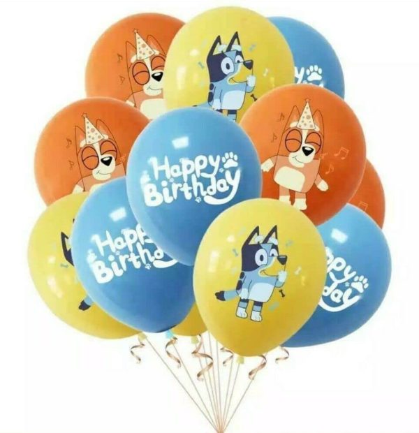 12" Bingo Bluey Kids Printed Latex Balloons Party Birthday Decorations UK