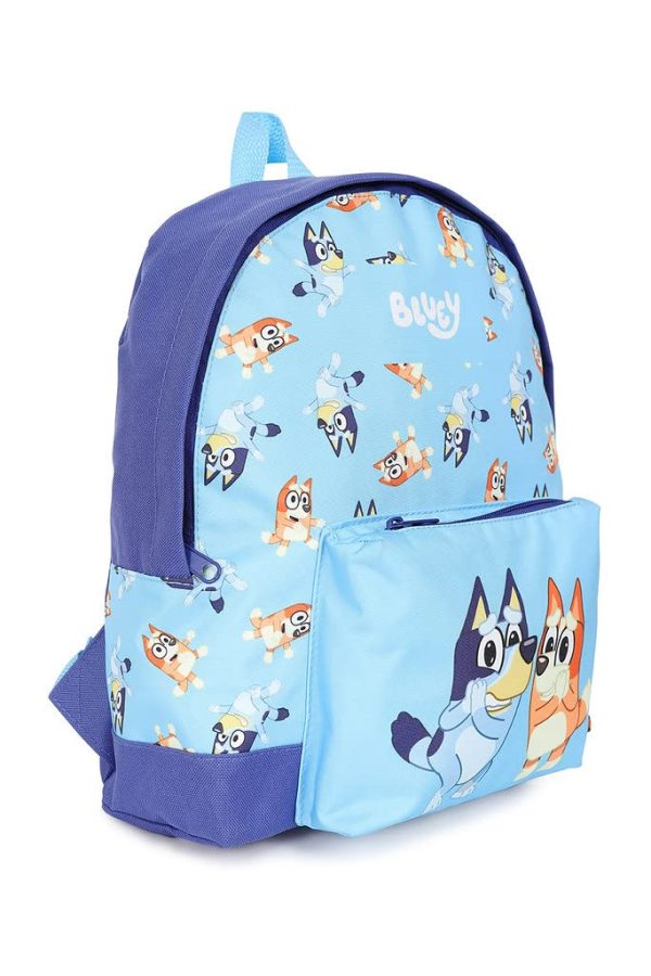 Official Bluey & Bingo Childrens Backpack, Kids Backpack, Schoolbag, Rucksack Blue