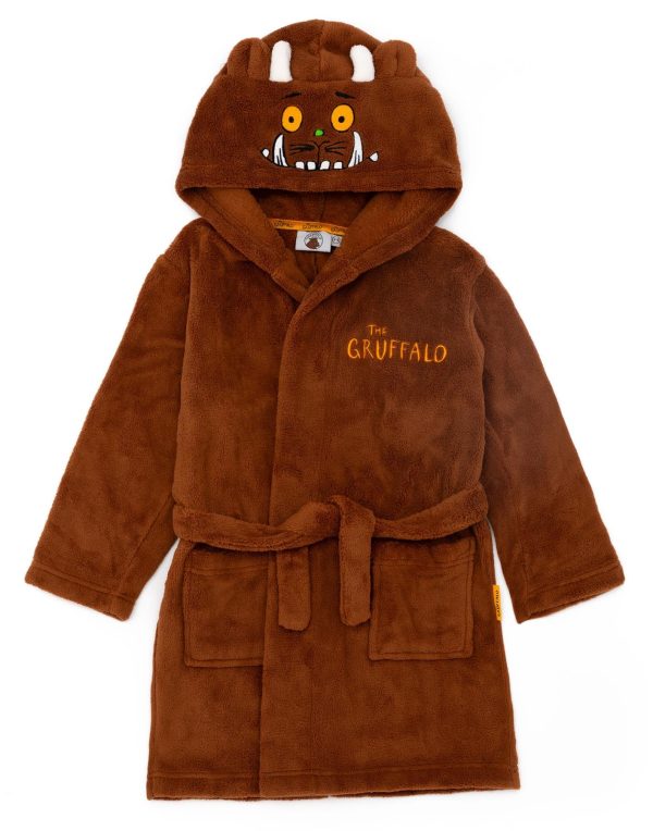 Gruffalo & Friends Kids Brown Gruffalo Bathrobe | Embrace Cozy Comfort in this Unisex Dressing Gown | Perfect for Playful Lounging, Relaxation, and Endless Fun