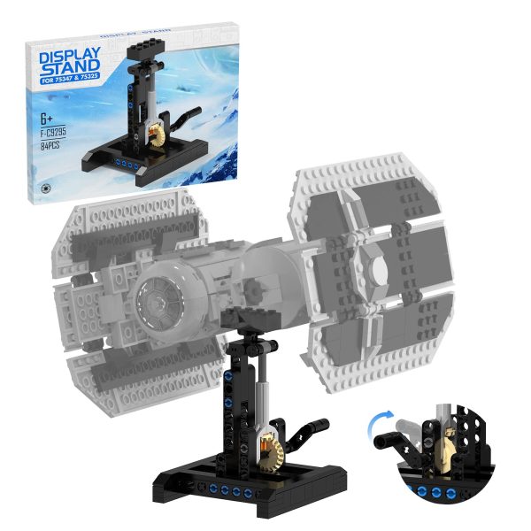 Display Stand for Lego TIE Bomber 75347 Building Kit, Adjustable Angle Multifunctional Creative Bracket, Toy Gifts for Star Wars Fans, Stand Only (84 Pcs)