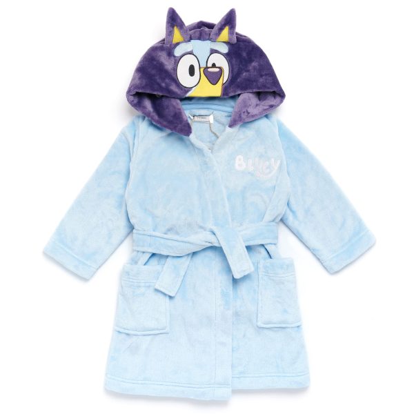 BLUEY Dressing Gown for Kids | Hooded Bathrobe for Girls and Boys | Nightwear for Children and Toddlers