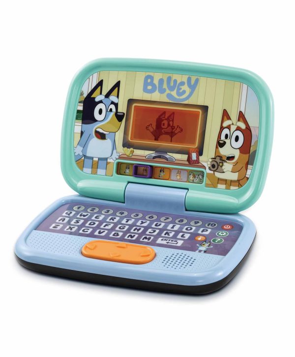 VTech Bluey Game Time Laptop, Interactive Learning Laptop with Pre-School Content, Official Bluey Character Toy for Kids, Letters, Numbers, Music, Gift for Children 3, 4, 5, 6 Years, English Version