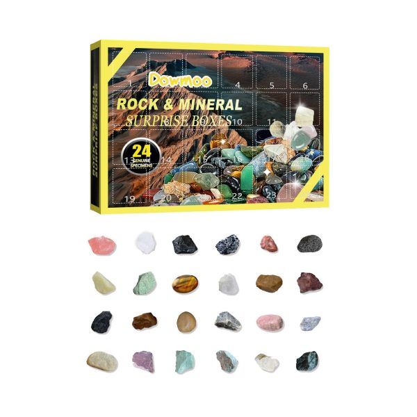 Christmas Advent Calendar, Crystal Advent Calendar 2023 Adult Kids,Christmas Countdown Calendar,24 Days of Rocks,Gemstones Learning Collection Advent,Christmas Scientific Gift for Girl Boys as show