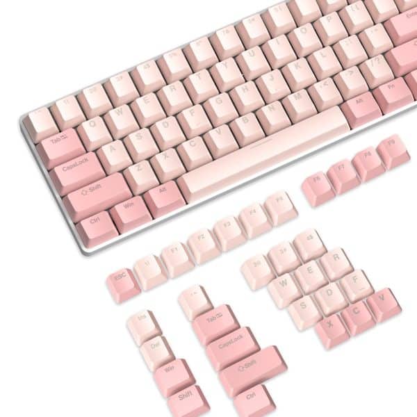 ABS Keycaps 104 Keys OEM Profile Double Shot Keycap Set,ANSI US Layout for Mechanical Keyboard,Compatible with MX Switches Cherry/Gateron/Kailh/Akko Switch,with Key Puller (Pink Barbie) 104Keys (Pink Barbie)