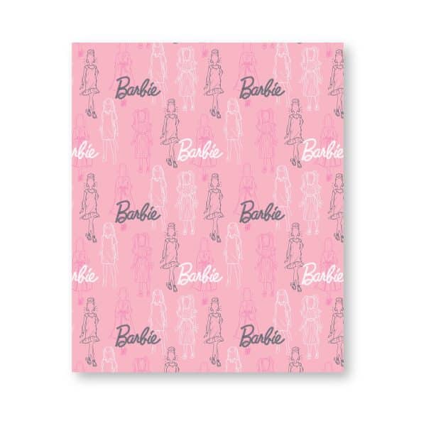 Character World Barbie Official Licensed Fleece Blanket | Figures Bedroom Design | Warm Super Soft Feel Throw | Perfect for Home, Bedroom, Sleepovers & Camping