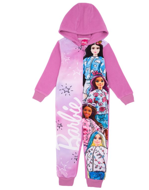 Barbie Girls' Pink Dreamland Onesie | Dive into Magical World with this Colorful Nightwear | Perfect for Playful Days and Dreamy Nights | Crafted and Endless Fashionable Fun