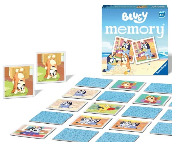 Ravensburger Bluey Mini Memory - Matching Picture Snap Pairs Game For Kids Age 3 Years and Up