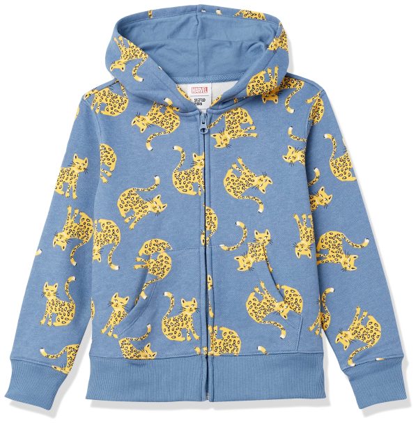 Amazon Essentials Girls and Toddlers' Fleece Zip-Up Hoodie Sweatshirt