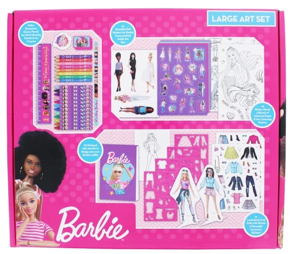 Barbie Large Art Set | Mega Art Set | Kids Art Set | Barbie Colouring Set | Barbie Stationery Set | Barbie Accessories | Art Supplies | Barbie Dolls for Girls