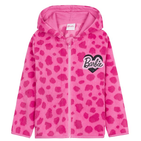 Barbie Girls Jacket Pink Hooded Fleece Girls' Jackets