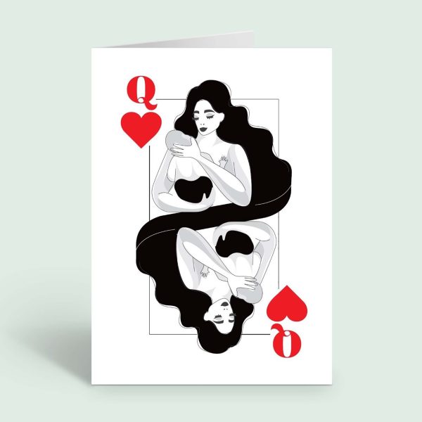 NEW BABY CARD - Queen of Hearts