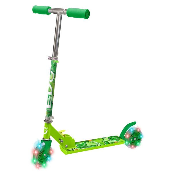 EVO Childrens Light Up Inline Scooter | Dinosaur Edition