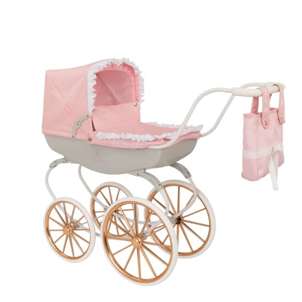 Bella Rosa Cambridge Carriage Dolls Pram |  Pink & Rose Gold