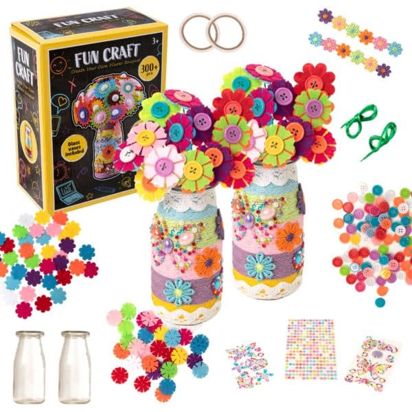 Fun Craft Make Your Own Flower Bouquet | Includes 300+ Pieces