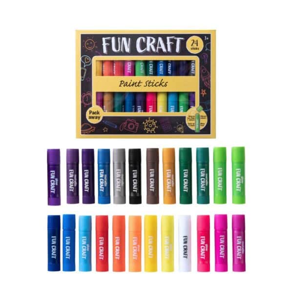 Fun Craft Tempera Paint Sticks | 24 Paint Stick Playset